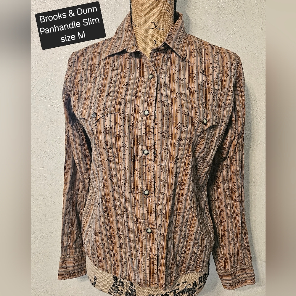 B&D By Panhandle Slim Brooks & Dunn Collection womens western snap up shirt M